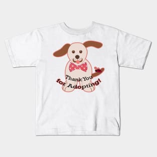 Cute Brown Puppy | Thank You For Adopting! Kids T-Shirt